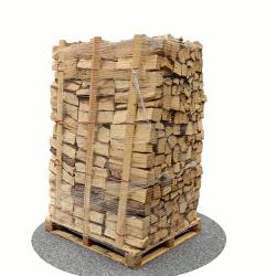 Bois de chauffage sec 40 cm - 2 m3 - 2,7 stères - vue 3D 45°