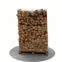 Bois de chauffage sec 50 cm - 2 m3 - 2,5 stères - vue 3D 45°